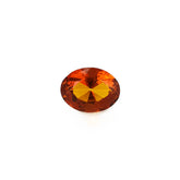 Cognac Amber Faceted Oval Diamond Cut Stone